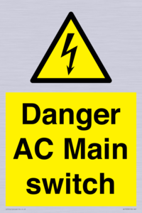 Danger AC Main switch 